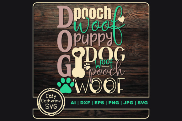 Dog Woof Pooch Puppy Typography